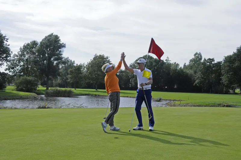Een golfronde op Sluispolder met Dirk !